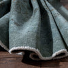 Edar Light Blue Overdyed Floral Botanical Border Pattern One-of-a-Kind Handmade Wool Area Rug 5'3" x 8'9"