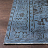 Bansi Light Blue Overdyed Medallion One-of-a-Kind Handmade Wool Area Rug 5'5" x 9'7"