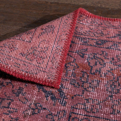 Cabrenet Pink & Purple Overdyed Medallion One-of-a-Kind Handmade Wool Area Rug 8'8" x 11'11" Well Woven