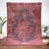 Cabrenet Pink & Purple Overdyed Medallion One-of-a-Kind Handmade Wool Area Rug 8'8