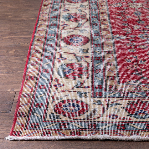 Abrielle Rust Red Persian Medallion One-of-a-Kind Handmade Wool Area Rug 8'10" x 11'4"