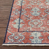Dize Red & Navy Blue Persian Geometric Lattice Pattern One-of-a-Kind Handmade Wool Area Rug 2'8" x 10'7" Runner