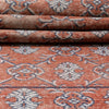 Enza Crimson & Navy Blue Persian Geometric Lattice Pattern One-of-a-Kind Handmade Wool Area Rug 2'8" x 10'8" Runner