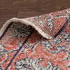 Tuzzi Red & Navy Blue Persian Geometric Lattice Pattern One-of-a-Kind Handmade Wool Area Rug 2'7" x 10'3" Runner