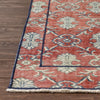 Berliana Red & Navy Blue Persian Geometric Lattice Pattern One-of-a-Kind Handmade Wool Area Rug 2'7" x 10'8" Runner