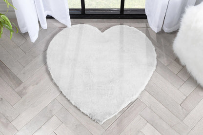 Crest Modern Glam Faux Fur Plush White Shag Rug Well Woven