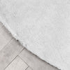 Crest Modern Glam Faux Fur Plush White Shag Rug