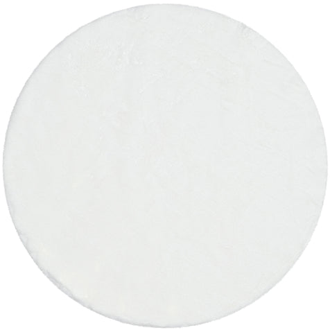 Crest Modern Glam Faux Fur Plush White Shag Rug