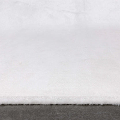 Crest Modern Glam Faux Fur Plush White Shag Rug Well Woven