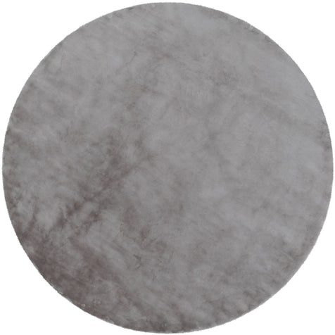 Crest Modern Glam Faux Fur Plush Grey Shag Rug