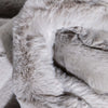 Crest Modern Glam Faux Fur Plush Grey Shag Rug