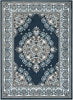 Malika Traditional Medallion Persian Floral Dark Blue Rug