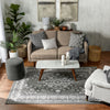 Malika Traditional Medallion Persian Floral Grey Rug