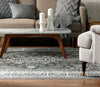 Malika Traditional Medallion Persian Floral Grey Rug