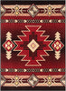 Dakota Tribal Aztec Southwestern Red Rug