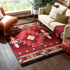 Dakota Tribal Aztec Southwestern Red Rug