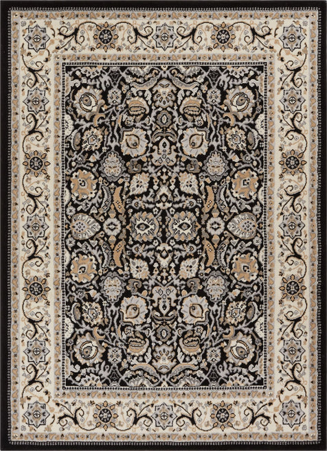 Tabriz Black Traditional Rug