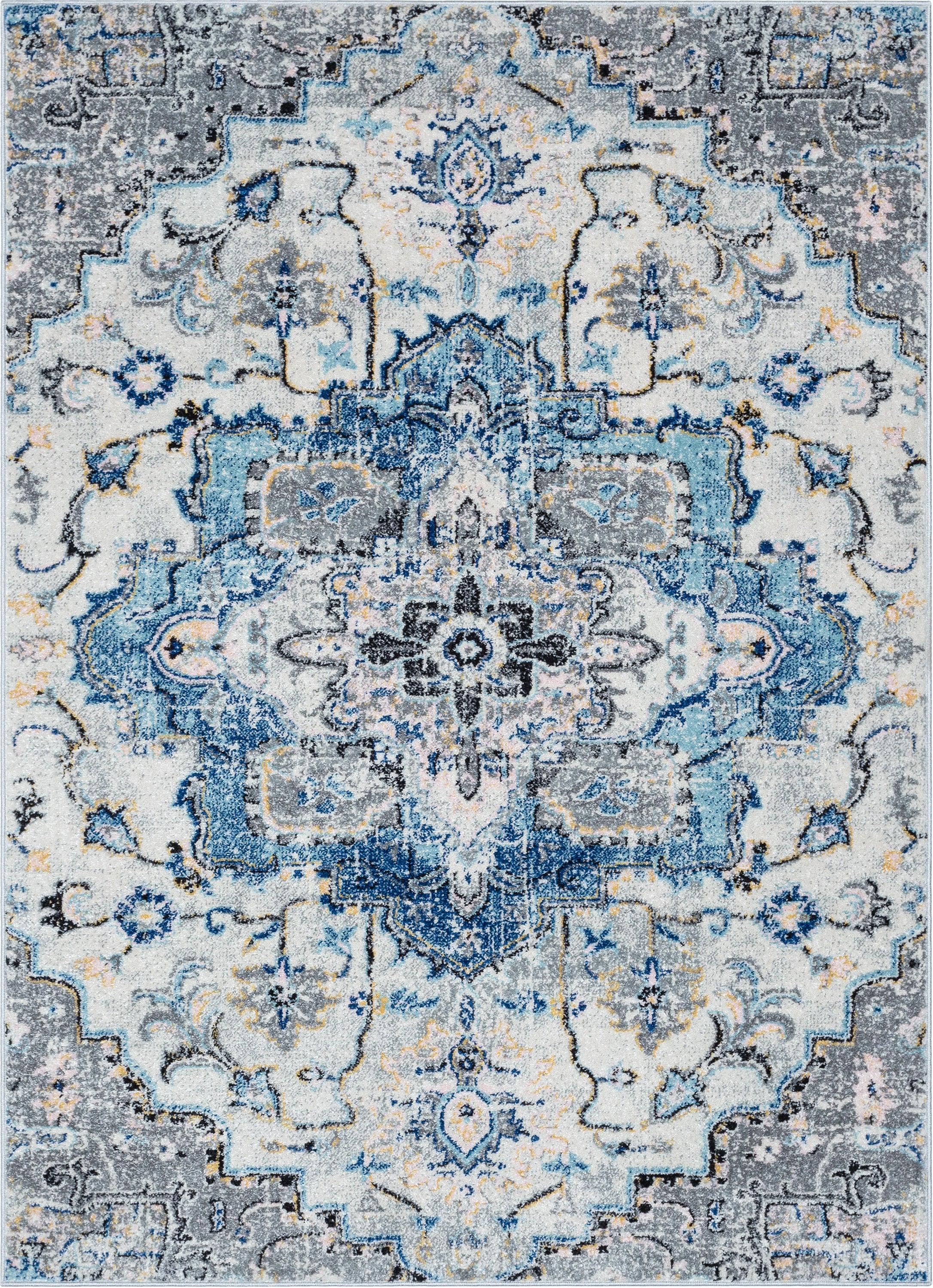 Taura Bohemian Oriental Perisan Light Blue Rug