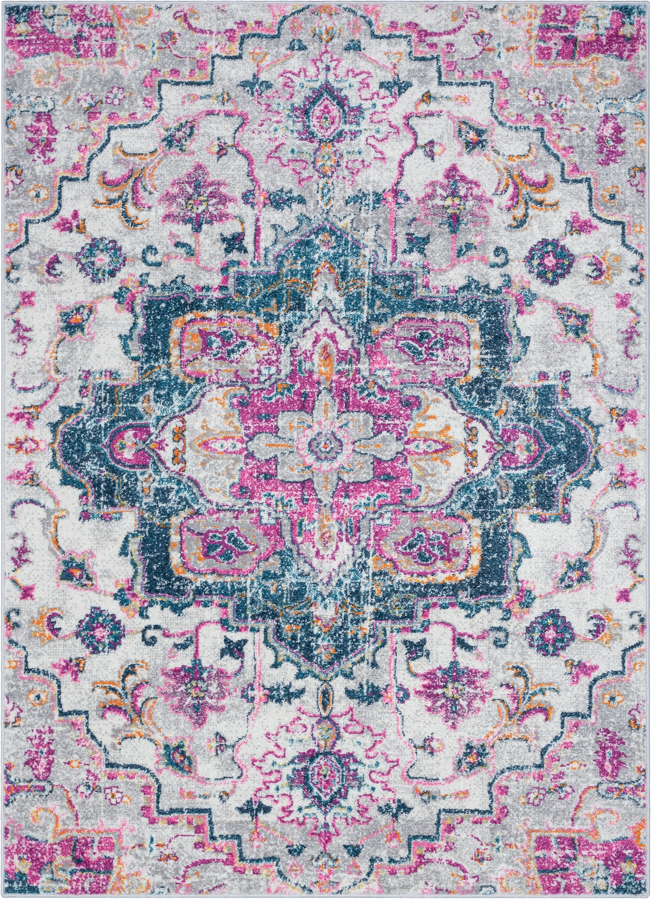 Taura Bohemian Oriental Perisan Fuchsia Rug