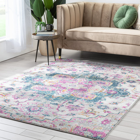 Taura Bohemian Oriental Perisan Fuchsia Rug