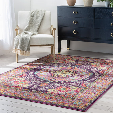 Payson Bohemian Oriental Persian Purple Rug