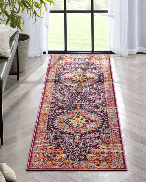Payson Bohemian Oriental Persian Purple Rug