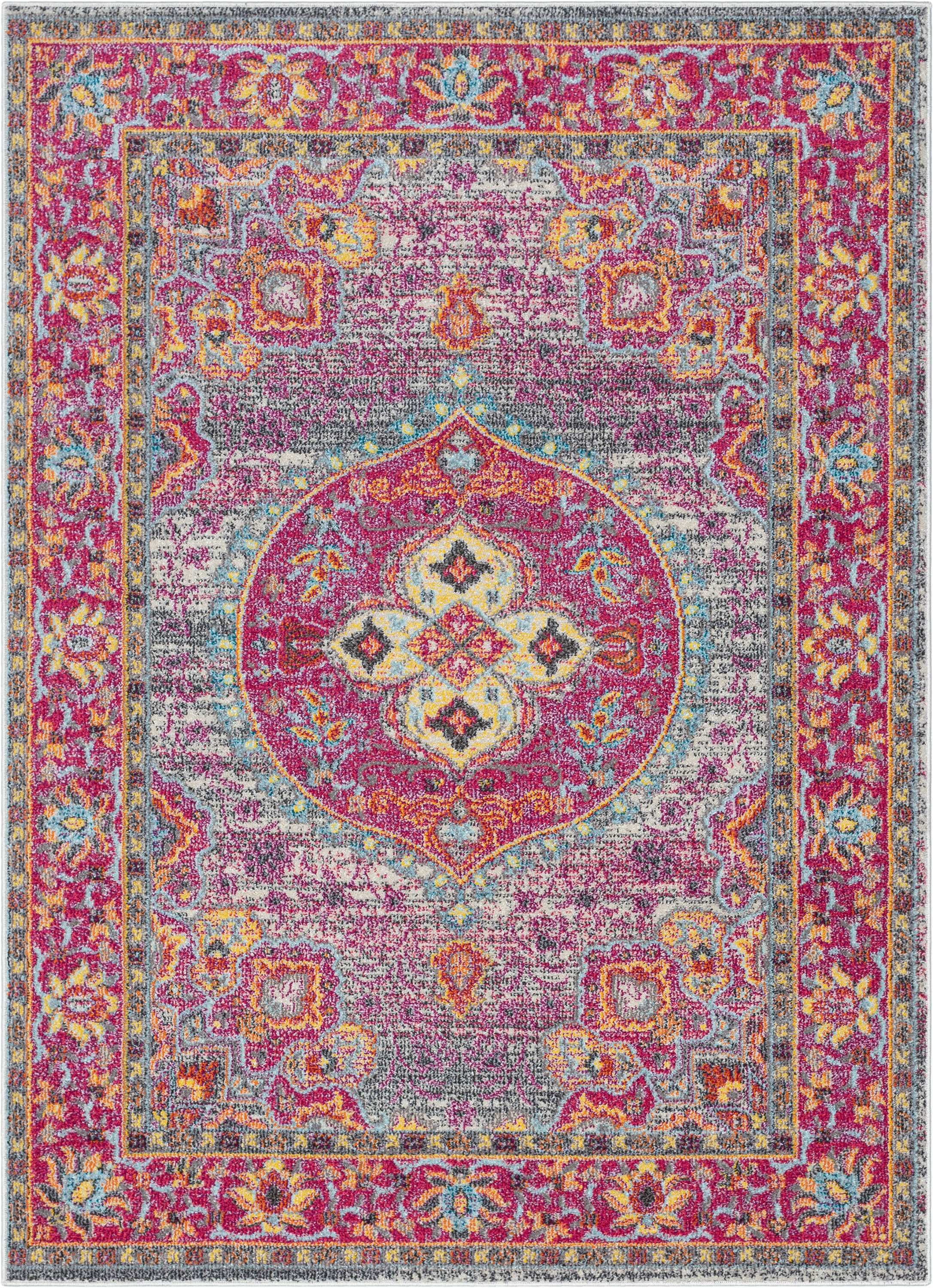 Payson Bohemian Oriental Persian Fuchsia Rug