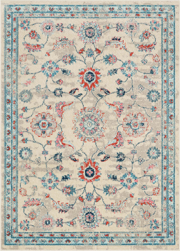 Arlette Bohemian Oriental Perisan Teal Rug