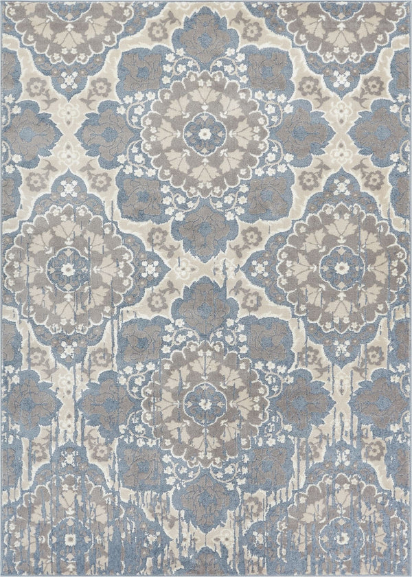 Melody Blue Modern Rug 3'11" x 5'3"