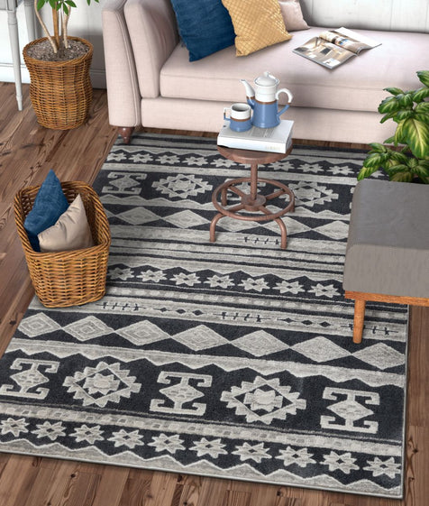 Kanab Dark Grey Modern Rug