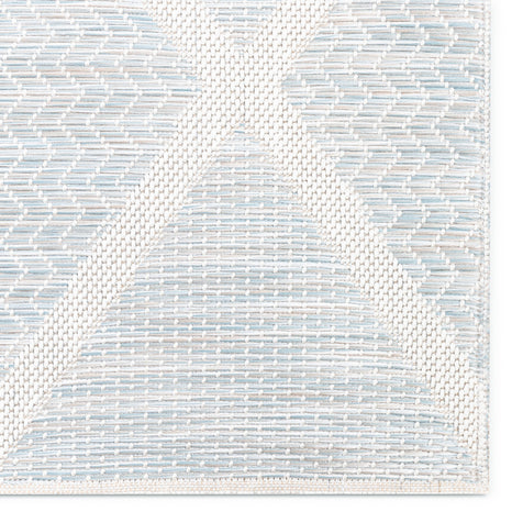 Arto Modern Geometric Blue Flatweave Rug