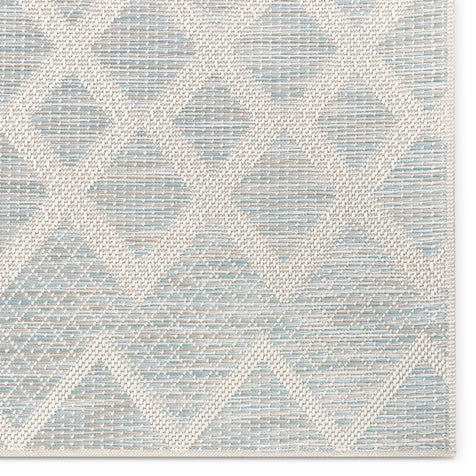 Amaya Modern Geometric Blue Flatweave Area  Rug