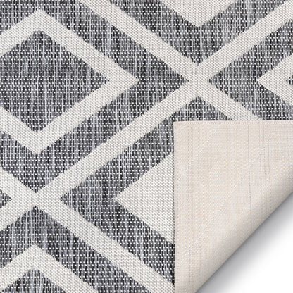 Brito Modern Bold Grey Flatweave 7'10" x 10'6" Rug