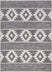 Prados Southwestern Geometric Grey Flatweave Rug
