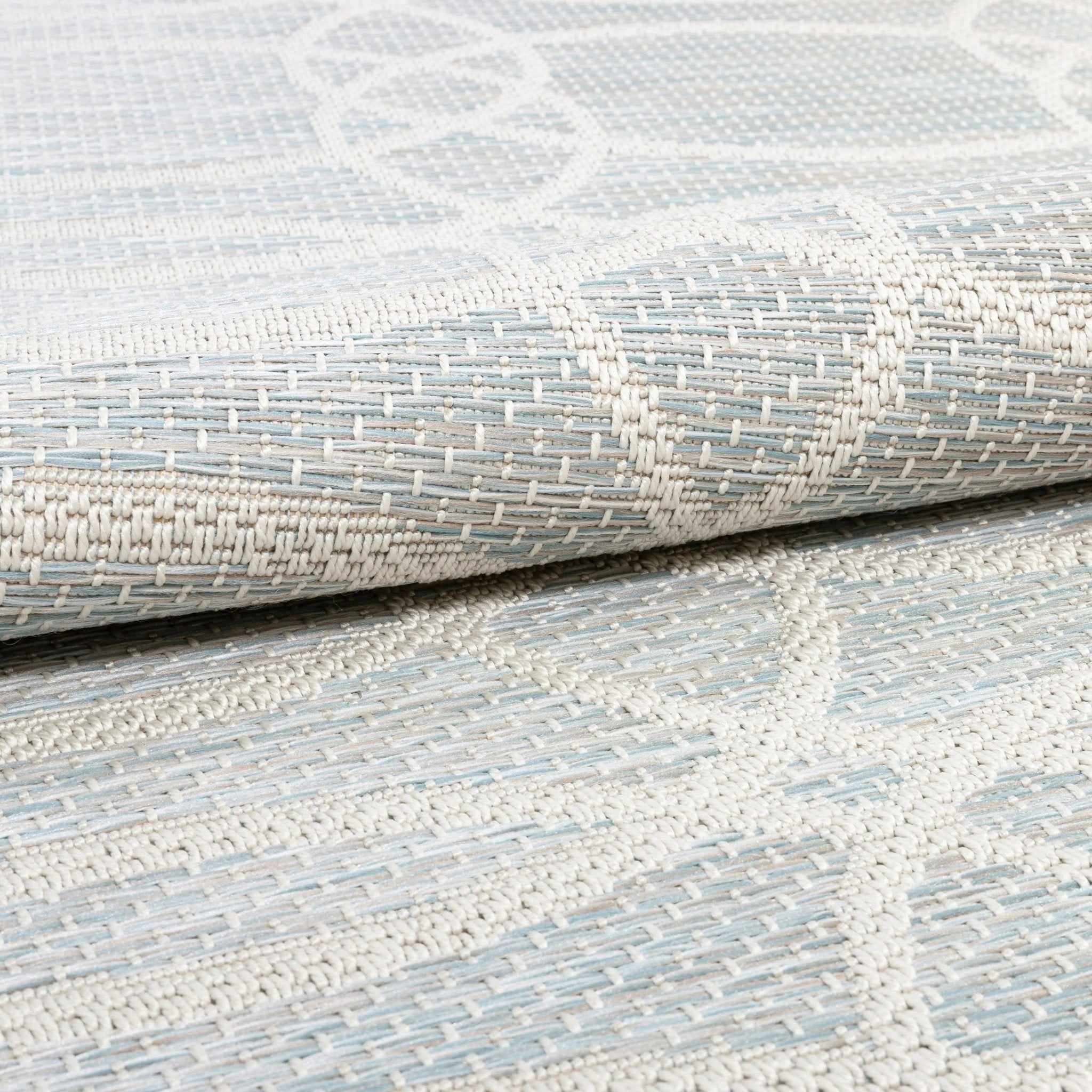 Tocha Modern Geometric Blue Flatweave Rug Well Woven
