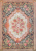 Lateren Eclectic Floral Black-Blush Machine Washable Rug By Chill Rugs 7'7" x 9'6"