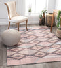 Trio Southwestern Geometric Blush Machine Washable Rug By Chill Rugs 7'7" x 9'6"