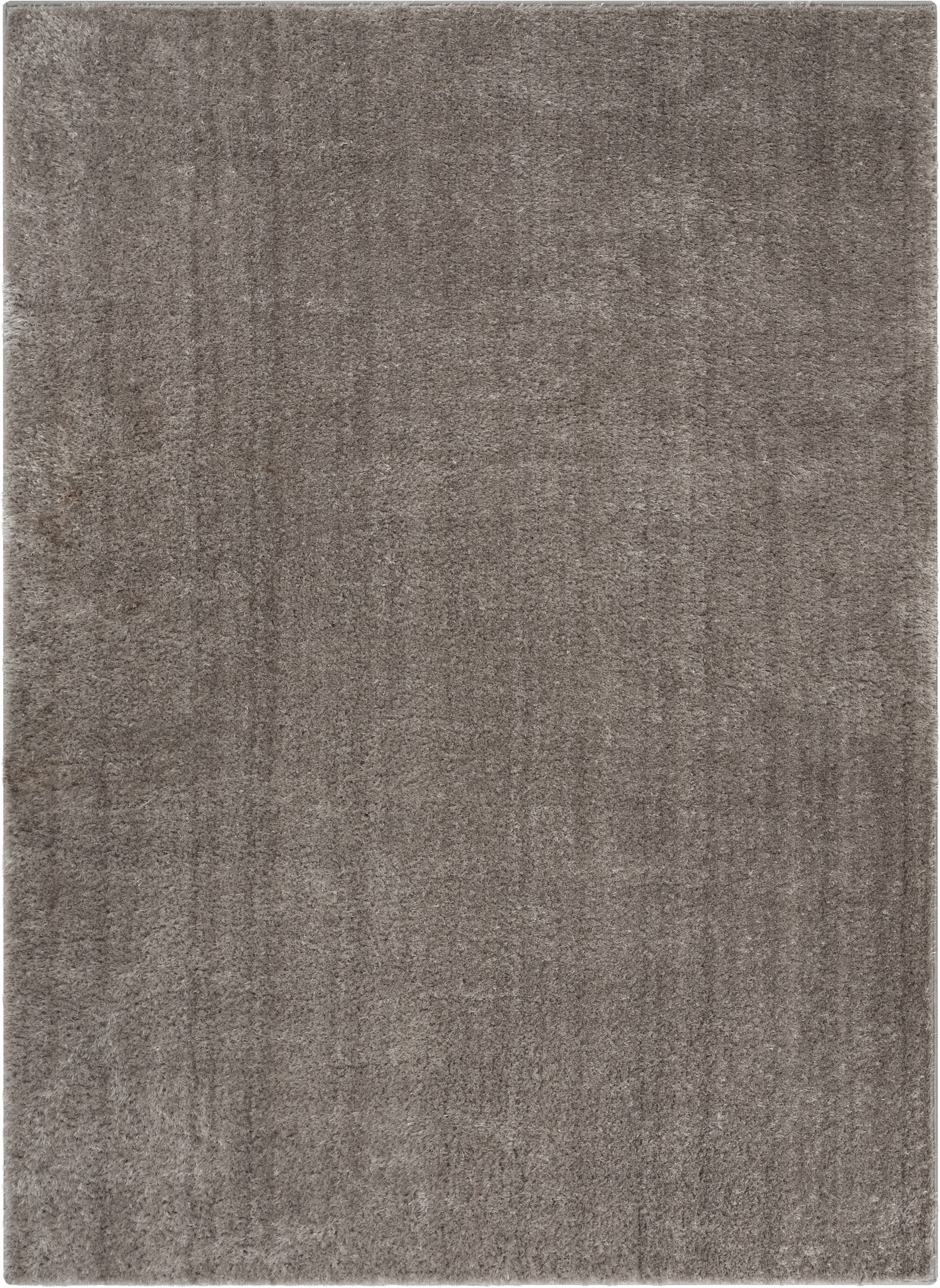 Chroma Glam Solid Ultra Soft Light Grey 5'3" x 7'3"  Shag Rug