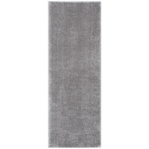 Chroma Glam Solid Ultra Soft Light Grey Multi-Textured Shimmer Pile Shag Rug