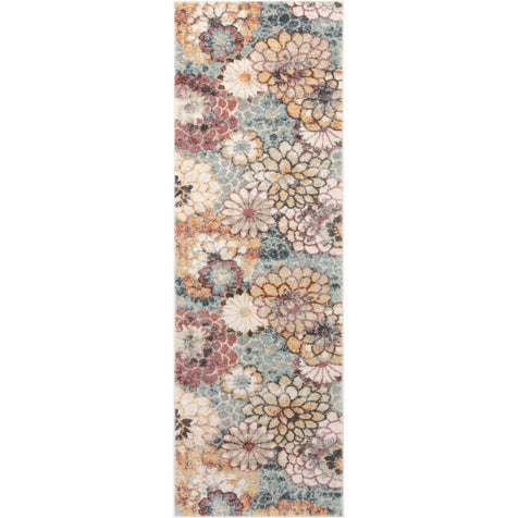 Lissa Bohemian Eclectic Floral Blue Rug