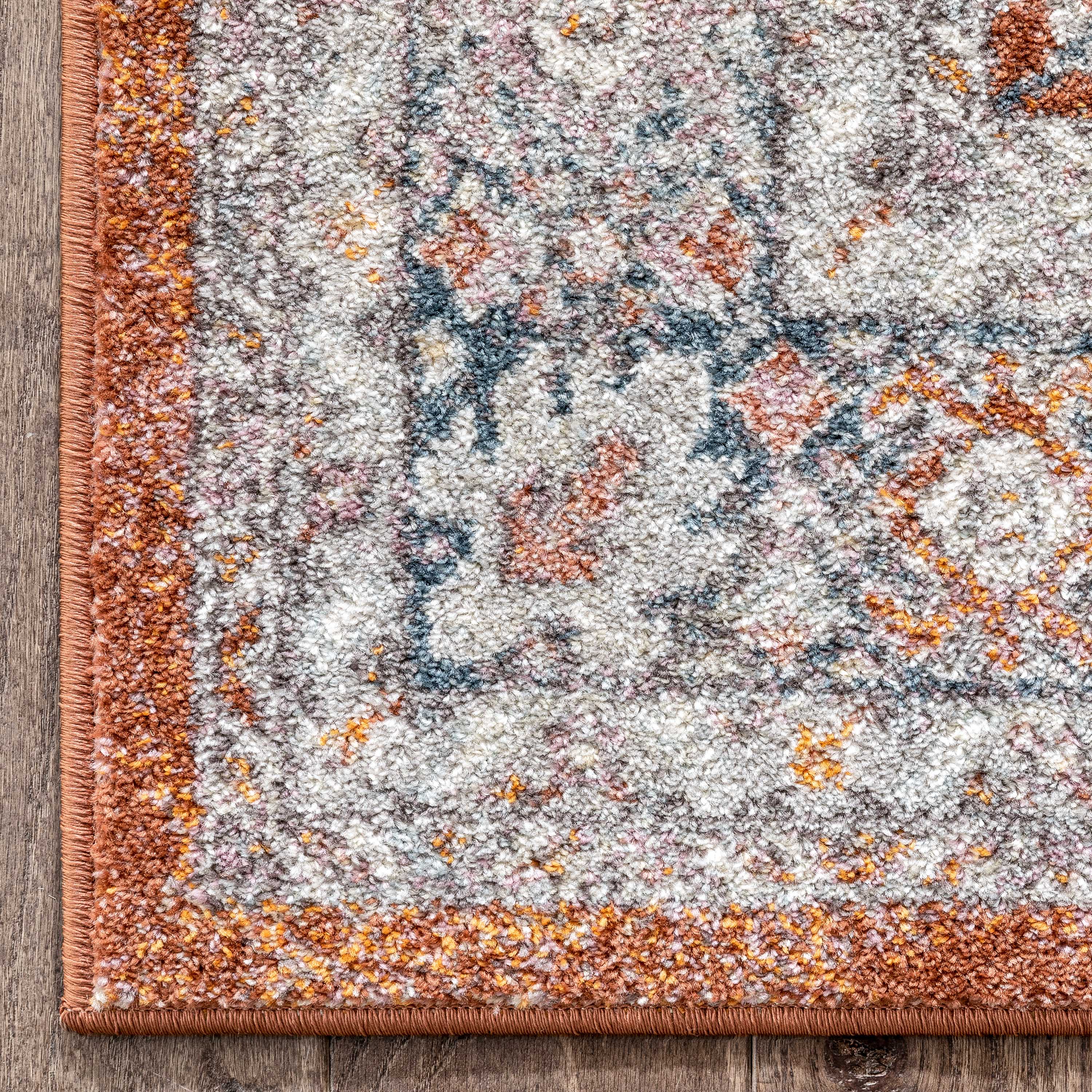 Salida Vintage Oriental Botanical Border Rust Rug