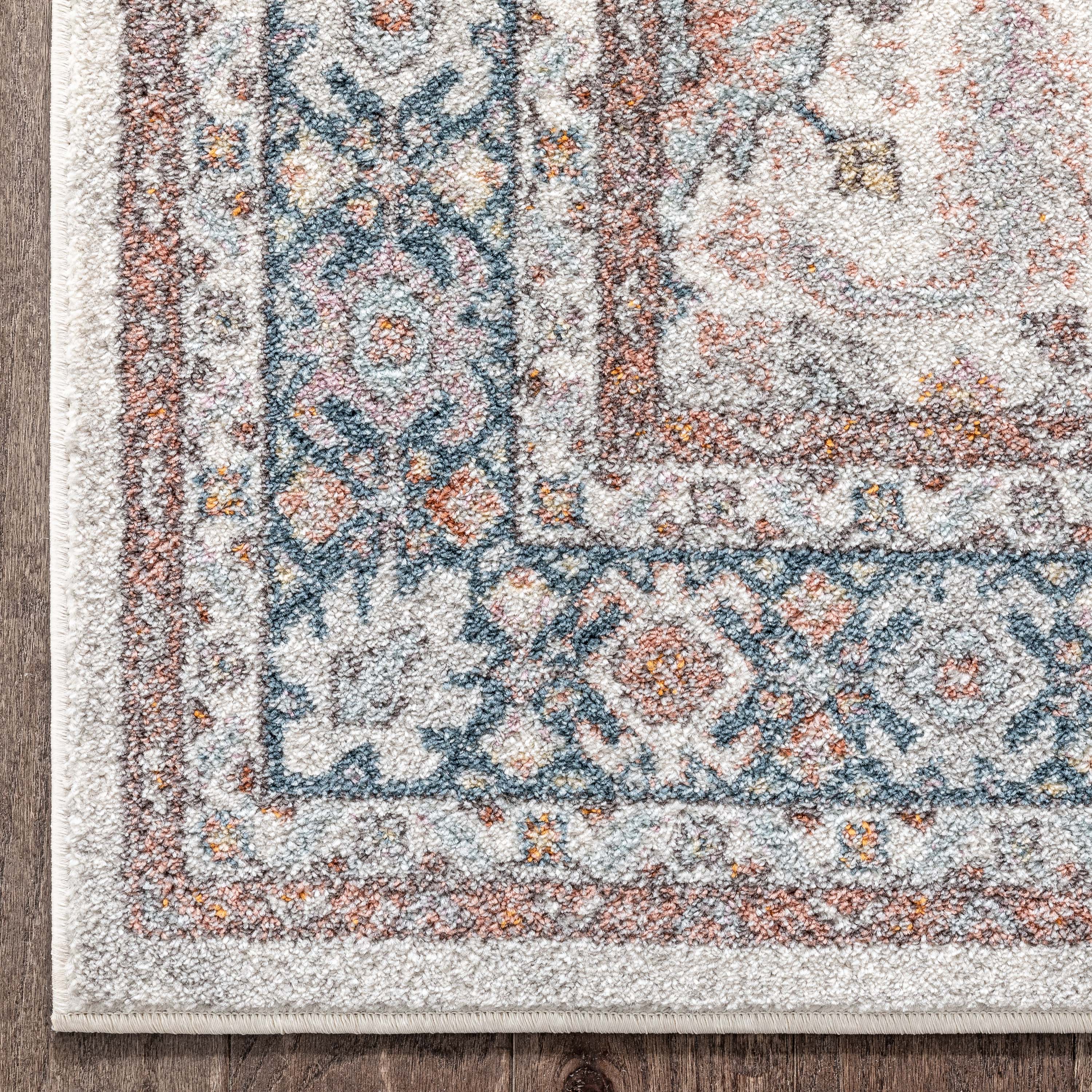 Salida Vintage Oriental Botanical Border Beige Rust Rug