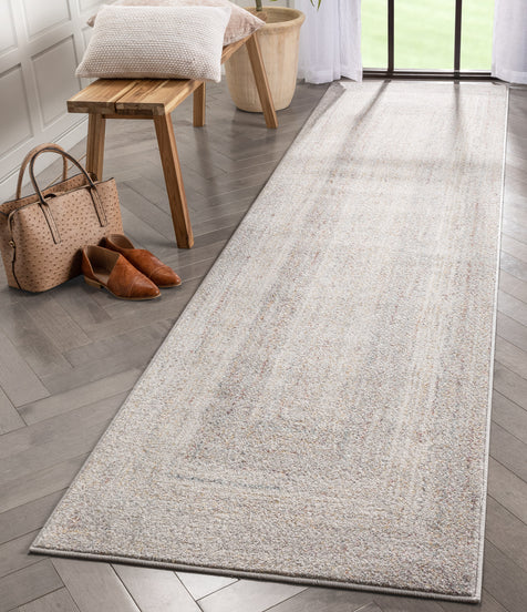 Chindi Bohemian Vintage Solid & Striped Multi-Color Ivory Yellow Braided Pattern Rug