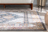 Virden Bohemian Eclectic Tribal Aztec Blue Rug