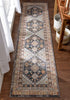 Virden Bohemian Eclectic Tribal Aztec Blue Rug
