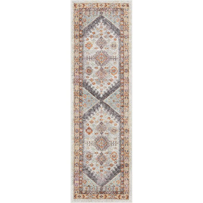 Virden Bohemian Eclectic Tribal Aztec Grey Rug