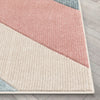 Alma Mid-Century Modern Geometric Triangle Pattern Multi Distressed High-Low Rug