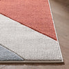 Alma Mid-Century Modern Geometric Triangle Pattern Multi-Color Distressed High-Low Rug