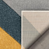 Twist Mid-Century Modern Geometric Pattern Multi Distressed High-Low Rug