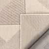 Otto Modern Geometric Boxes & Triangles Beige Distressed High-Low Rug
